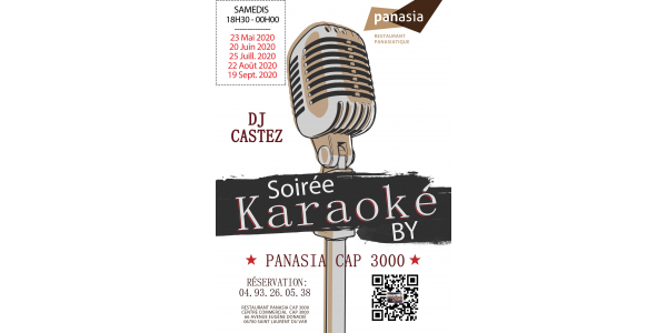 Soirées karaokés Saison d'été 2020 - panasia cap3000